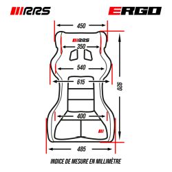 Asiento baket RRS ERGO FIA 8855-2021 con soportes laterales