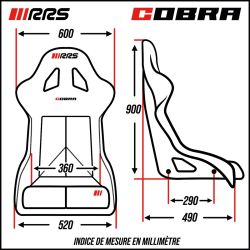 Asiento baket RRS COBRA de polipiel FIA 8855-1999