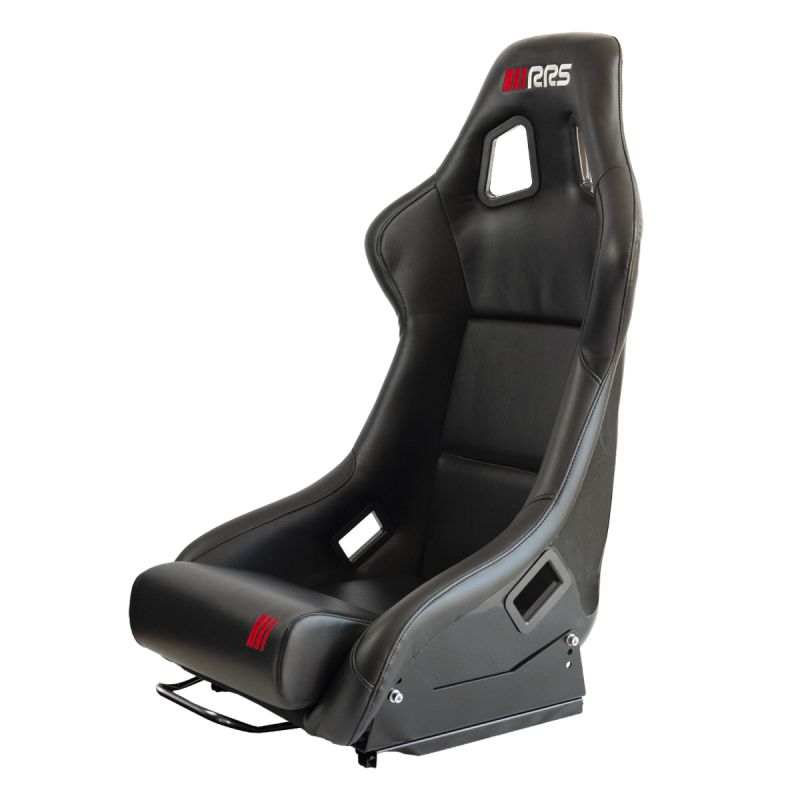 Asiento baket RRS Racing negro de polipiel con soportes y corredera (no FIA)
