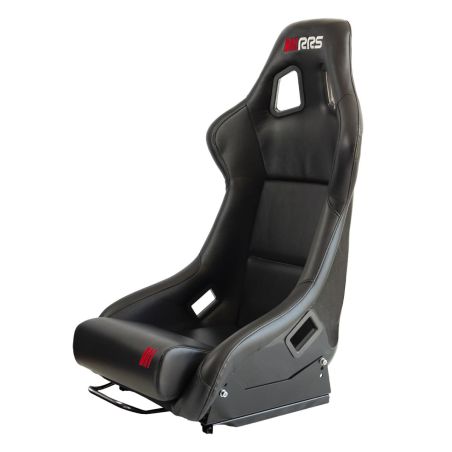 Asiento baket RRS Racing negro de polipiel con soportes y corredera (no FIA)