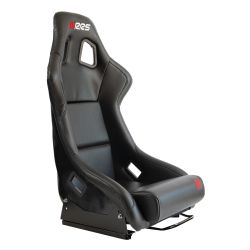 Asiento baket RRS Racing negro de polipiel con soportes y corredera (no FIA)