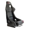 Asiento baket RRS Racing negro de polipiel con soportes y corredera (no FIA)