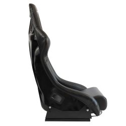 Asiento baket RRS Racing negro de polipiel con soportes y corredera (no FIA)