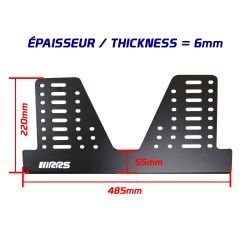 Soportes laterales RRS de aluminio ultralargos y ultraaltos 6 mm para baket (pareja)