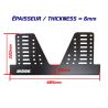 Soportes laterales RRS de aluminio ultralargos y ultraaltos 6 mm para baket (pareja)