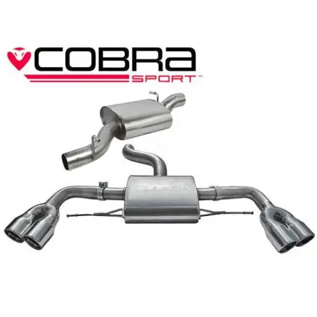 Audi TTS (Mk2) Quattro 2008-14 Cat Back Exhaust (Resonated)