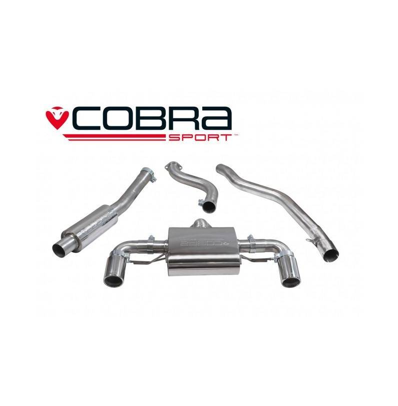 BMW M140i 3 & 5 Door (F20 & F21 LCI) 2015- Cobra Sport / MANUAL GEARBOX - Cat Back Exhaust (Resonated)