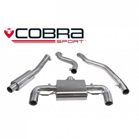 BMW M140i 3 & 5 Door (F20 & F21 LCI) 2015- Cobra Sport / MANUAL GEARBOX - Cat Back Exhaust (Resonated)