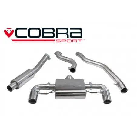 BMW M140i 3 & 5 Door (F20 & F21 LCI) 2015- Cobra Sport / MANUAL GEARBOX - Cat Back Exhaust (Resonated)