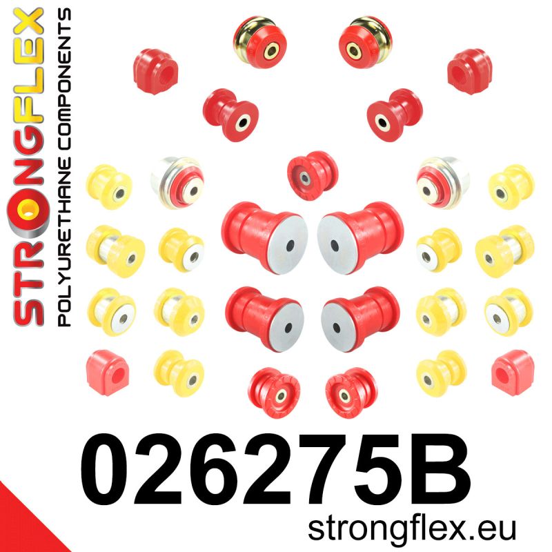Kit completo de silentblocks de suspensión Strongflex Audi S3 8V, RS3 8V, A3 8V, A3 8Y, S3 y RS3 8Y y otros