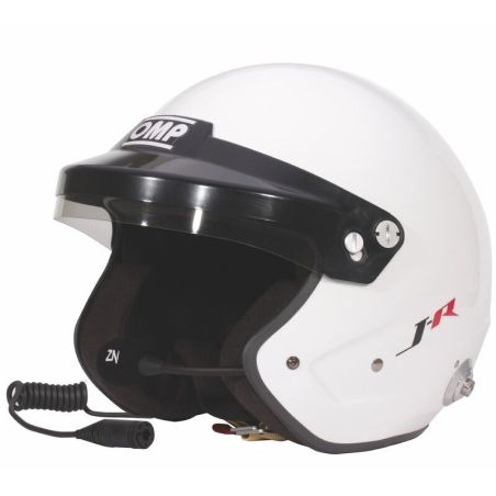 Casco jet de rally OMP J-Rally FIA 8859-2024 con intercom