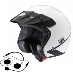 Casco jet OMP Star-J ECE 22.06 con intercom para tandas y ocio
