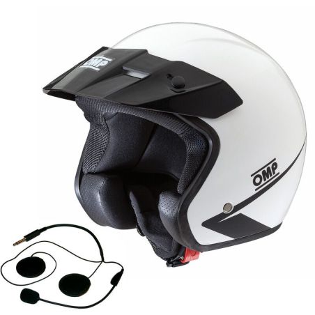 Casco jet OMP Star-J ECE 22.06 con intercom para tandas y ocio