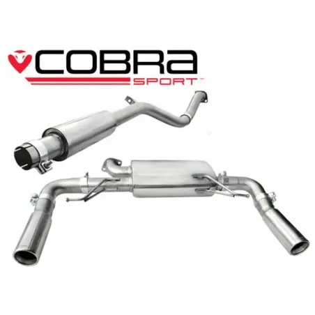 Clio 197 2.0 16V (2006-09) Cobra Sport / Cat Back Exhaust (Resonated)