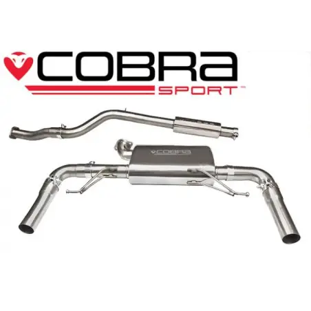 Clio RS 200 2.0 16V (2009-12) Cobra Sport / Cat Back Exhaust (Resonated)