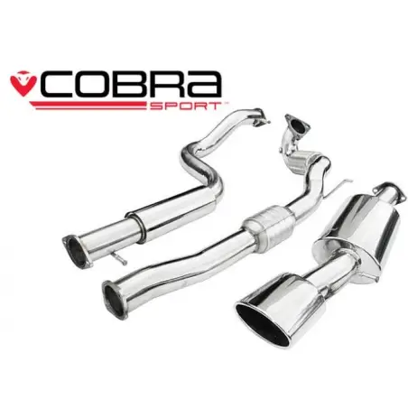 Seat Leon Cupra R (1M-Mk1) 2002-05 Cobra Sport / Turbo Back Exhaust (3  Bore) (Sports Catalyst / Resonater)