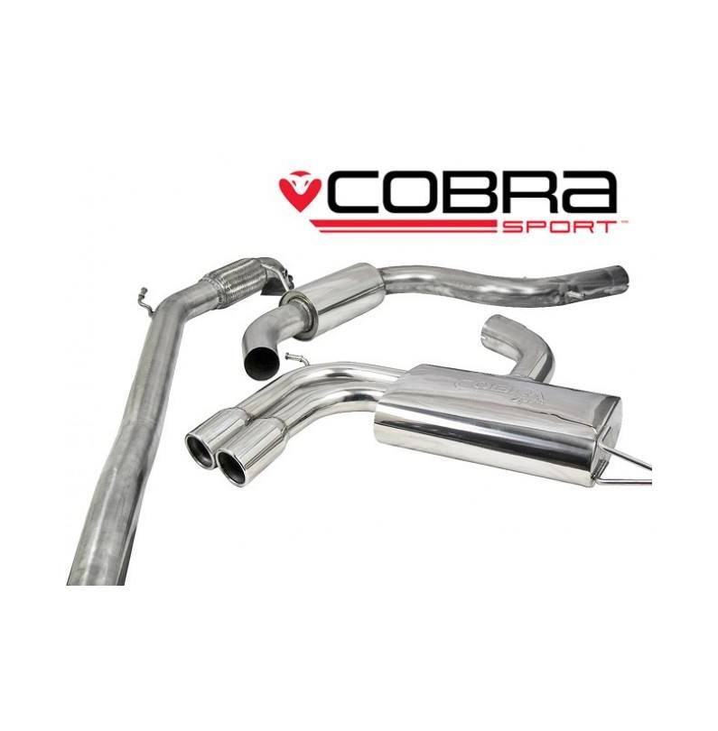 Seat Leon FR 2.0 FSI 200-211PS (1P-Mk2) 2006-13 Cobra Sport / Turbo Back Exhaust (with De-Cat & Resonator)