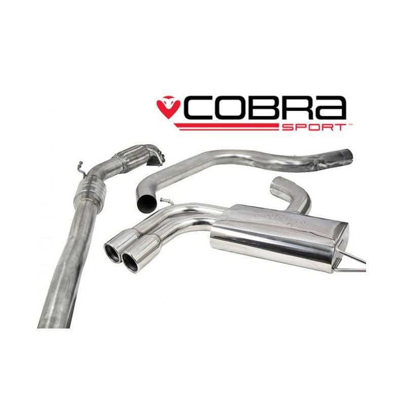 Seat Leon FR 2.0 FSI 200-211PS (1P-Mk2) 2006-13 Cobra Sport /Turbo Back Exhaust (with Sports Cat & Non-Resonated)