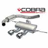Seat Leon Cupra R 2.0 TSI 265PS (1P-Mk2) 2010-12 / Cat Back Exhaust (Resonated)