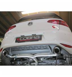 VW Golf MK7 GTD (5G) 2013-  Cobra Sport Without VW Sound Pack Fitted / GTI Style Cat Back Exhaust