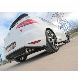 VW Golf MK7 GTD (5G) 2013-  Cobra Sport Without VW Sound Pack Fitted / GTI Style Cat Back Exhaust