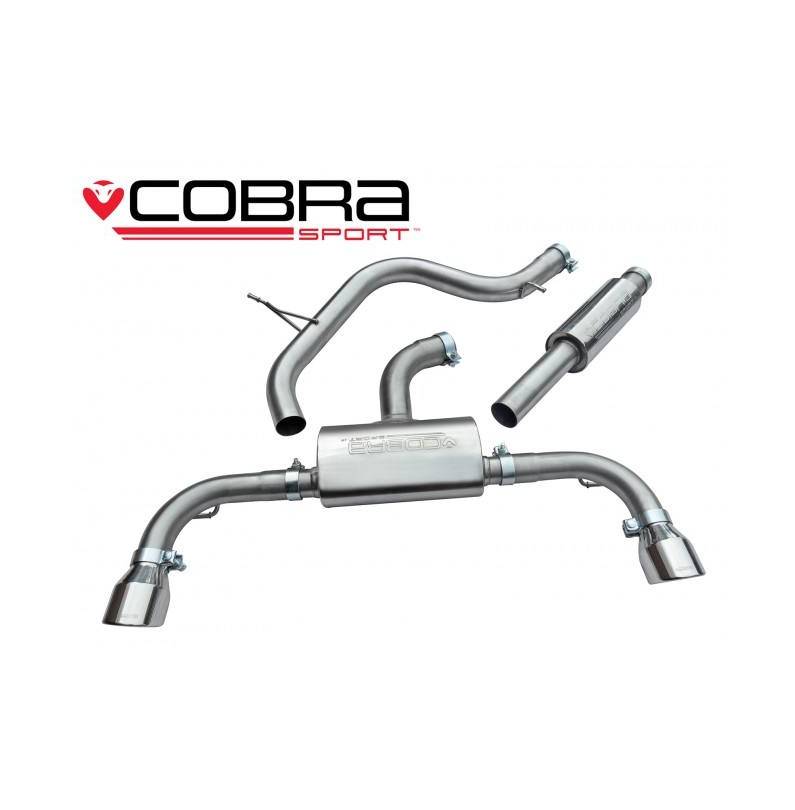 VW Golf MK7 GTI (5G) 2012-  Cobra Sport / Cat Back Exhaust (Resonated)