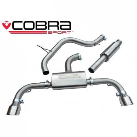 VW Golf MK7 GTI (5G) 2012-  Cobra Sport / Cat Back Exhaust (Resonated)