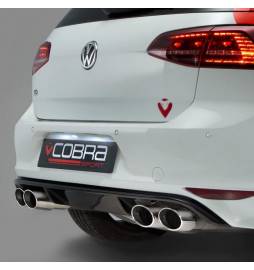 VW Golf MK7 R (5G) 2013- Non-Valved / Cat Back Exhaust (Resonated / Non-Valved)