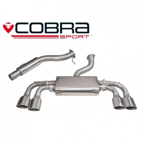 VW Golf MK7 R (5G) 2013- Non-Valved / Cat Back Exhaust (Resonated / Non-Valved)