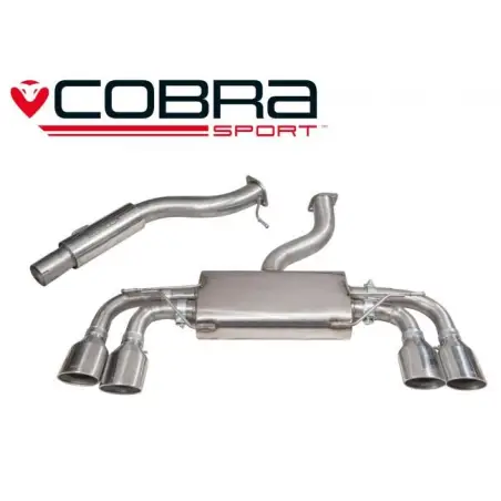 VW Golf MK7 R (5G) 2013- Non-Valved / Cat Back Exhaust (Resonated / Non-Valved)
