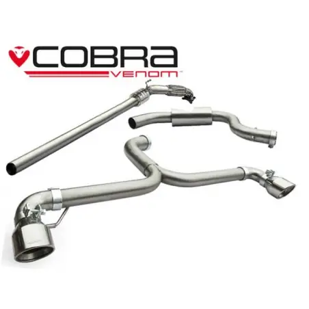 VW Scirocco R 2009-16 / Turbo Back Exhaust - Venom Range (With Sports Catalyst)