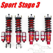 Suspensiones Clubsport & Racing Spec. BMW M3 E30. Suspensiones ajustables de cuerpo roscado con especificaciones sport, ajuste de altura y dureza del amortiguador en varios clicks. Idóneas para subidas de montaña, rallyes asfalto, track days en circuito