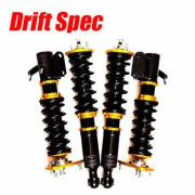 Suspensiones Drift Spec. BMW M3 E36. Suspensiones ajustables de cuerpo roscado con especificaciones para drift, ajuste de altura y dureza del amortiguador en varios clicks. Currpos monotube inverted en eje delantero. Idóneas para la práctica de drift