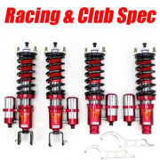 Suspensiones Racing Spec. Lexus GS 06-. Suspensiones ajustables de cuerpo roscado con especificaciones sport, ajuste de altura y dureza del amortiguador en varios clicks. Idóneas para subidas de montaña, rallyes asfalto, track days en circuito