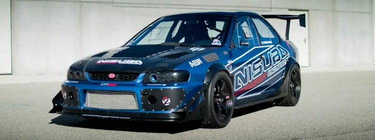 Base de asiento Nisuba específica para Mitsubishi Lancer EVO 5-6 (Base + correderas para semibaket)