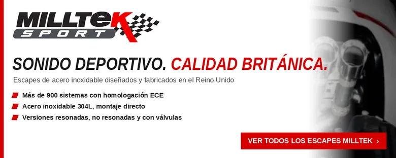 Escapes Milltek Sport de acero inoxidable fabricados en el Reino Unido