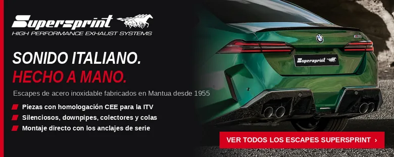 Escapes Supersprint de acero inoxidable hechos a mano en Italia