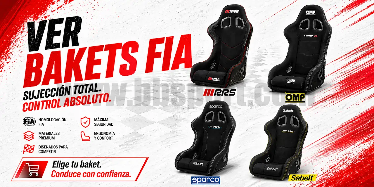 Asientos baquet homologados FIA para competición: segu