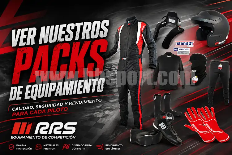 Packs de equipamiento homologados FIA y ofertas para pilotos de automovilismo
