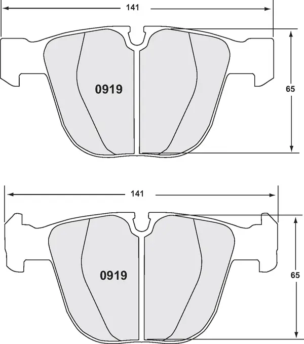 Pastillas de freno PFC 08 de competición eje trasero para BMW M3 E90/E92/E93 (2007-2013)