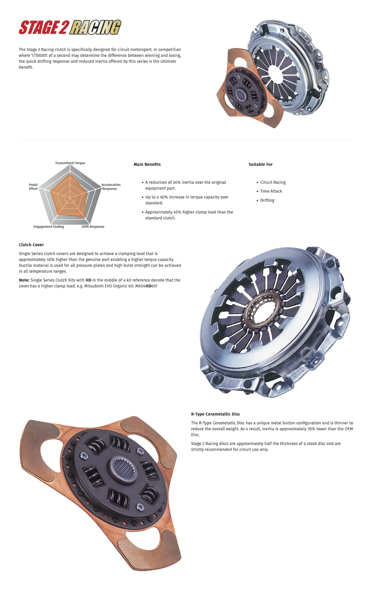 Exedy Stage 2 racing