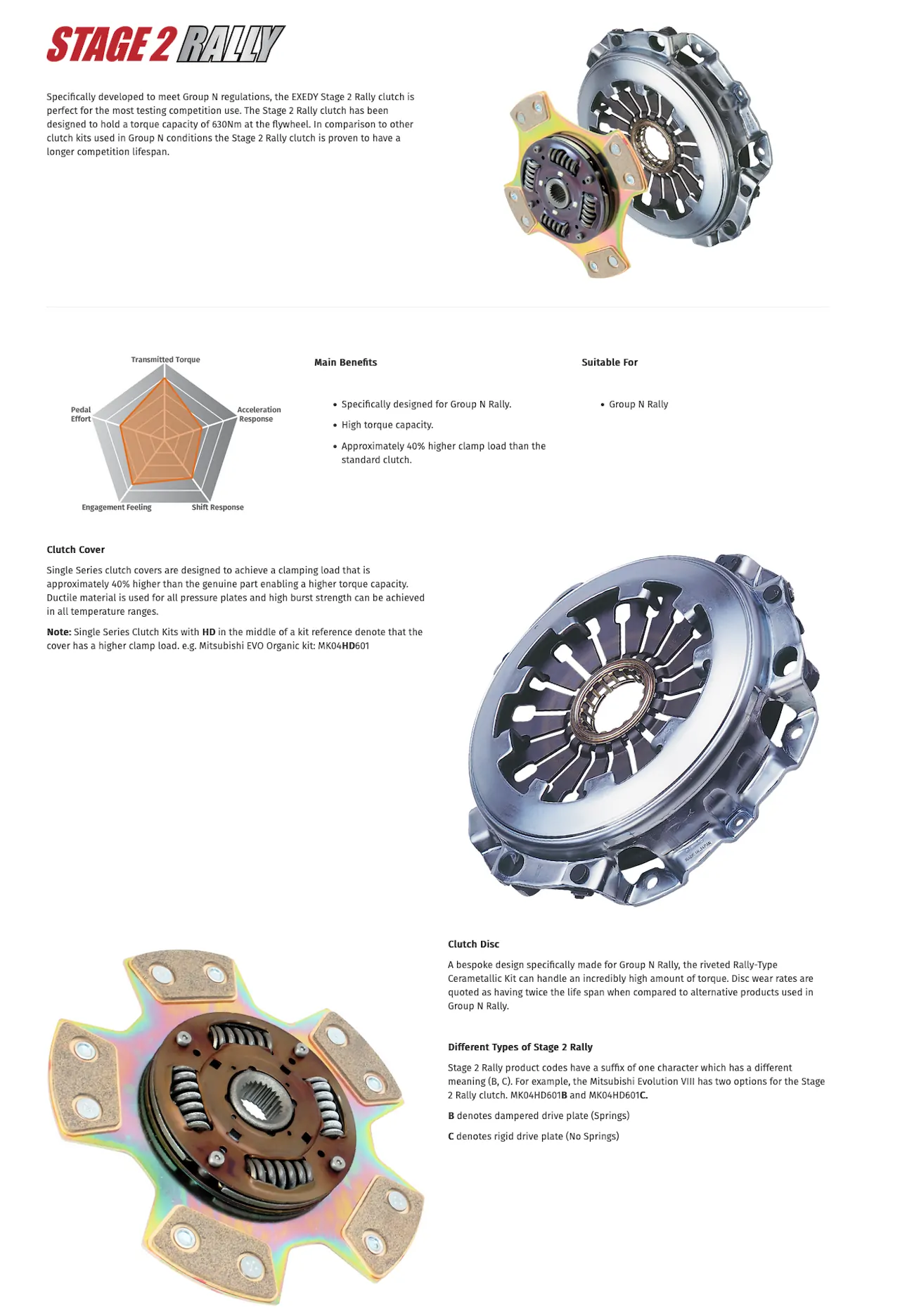 Exedy Stage 2 Rally cerametálico